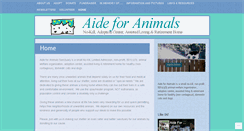 Desktop Screenshot of aideforanimals.org